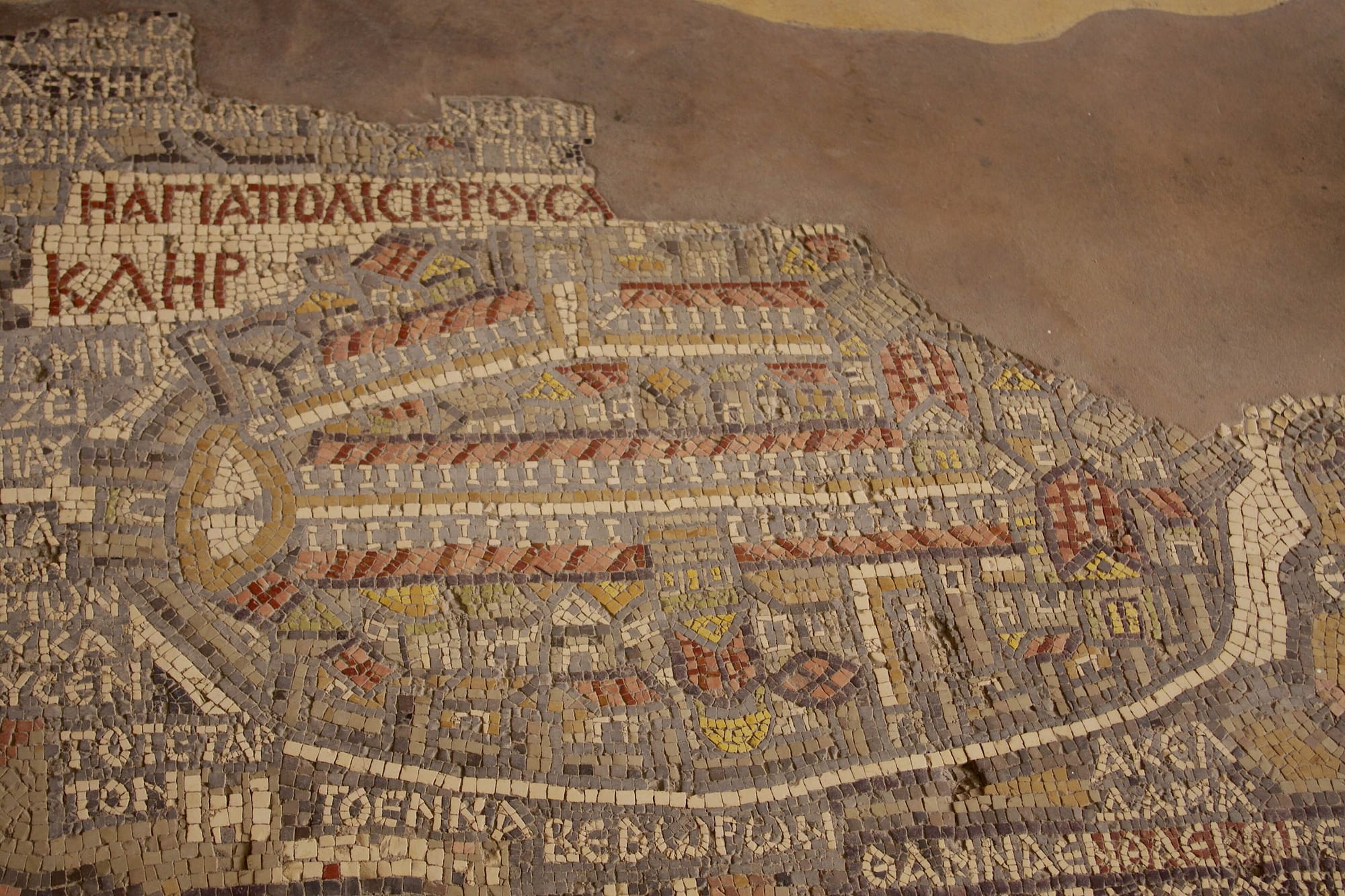 Mosaic Map Madaba Jordan