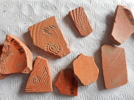 Archaeological object Roman pottery Sanisera Menorca Archaeological objects Roman pottery