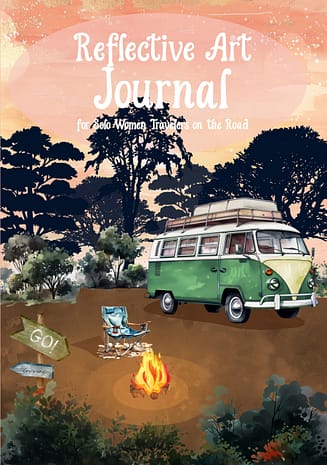 Travel journal art solo women